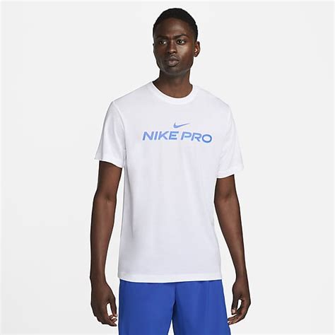 Heren Nike Pro Wit Tops en T